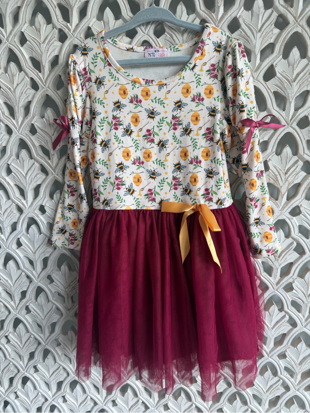 Pete + Lucy Bee Print Tulle Dress Size 4T